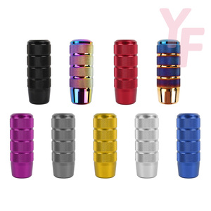 Pommeau de Levier de Vitesses Universel en Alliage d'Aluminium Bleu Dépoli, Tête de Levier de Vitesse de 8 cm de Long pour Remplacement de Voiture - Product Image 1