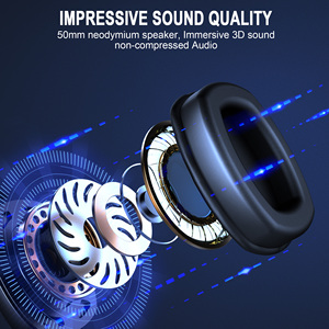 Auriculares Inalámbricos para Gaming con Cancelación de Ruido y Canal 7.1 para Cibercafé, Audífonos de Diadema y de Inserción para Jugadores de Computadora - Product Image 4