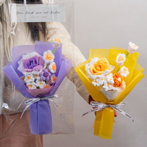 ของขวัญวาเลนไทน์ปี 2026 งานถักโครเชต์ ของขวัญทำมือสำหรับวันรับปริญญา ของขวัญวันแม่รูปดอกคาร์เนชั่นถักโครเชต์ - Product Image 2