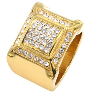 Preços Baixos Atacado Presente de Natal Anel de Ouro 18k Banhado a Ouro para Homens da Índia Design de Anel de Ouro de 4 Gramas Presentes de Casamento - Product Image 3