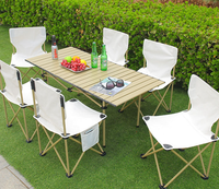 Table pliante d'extérieur, table de camping portable, table à roulettes, table de pique-nique, facile à installer, tables d'extérieur