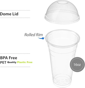 Vente en gros d'usine : Gobelets et contenants en plastique PET transparent jetables de 98 mm de diamètre - Product Image 2