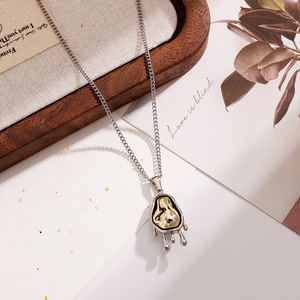 Stainless Steel <b>Titanium</b> Steel Necklace Teardrop Pendant 18k Gold Plated For Women Fashion Jewelry Gift - Product Image 1