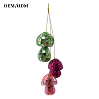 Boule disco en verre miroir en forme de champignon, écologique, non toxique, personnalisée en usine, pour les fêtes de printemps, les fêtes de vacances, les cadeaux et les décorations