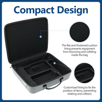 Étui étanche en EVA avec inserts divisés et fermeture éclair pour rangement de ring light, organisateur portable pour éclairage LED, personnalisable en usine OEM
