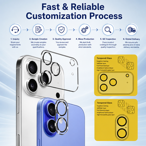 Protection d'objectif d'appareil <span class=keywords><strong>photo</strong></span> HD anti-rayures complète en verre trempé pour <span class=keywords><strong>iPhone</strong></span> <span class=keywords><strong>14</strong></span> 15 Plus 16 17 18 Pro Max - Product Image 5