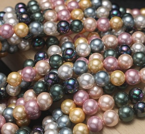 Mélange de perles de coquille de la <span class=keywords><strong>mer</strong></span> <span class=keywords><strong>du</strong></span> <span class=keywords><strong>sud</strong></span> à travers le trou perles semi-finies perles en vrac bijoux à bricoler soi-même collier Bracelet accessoire - Product Image 6
