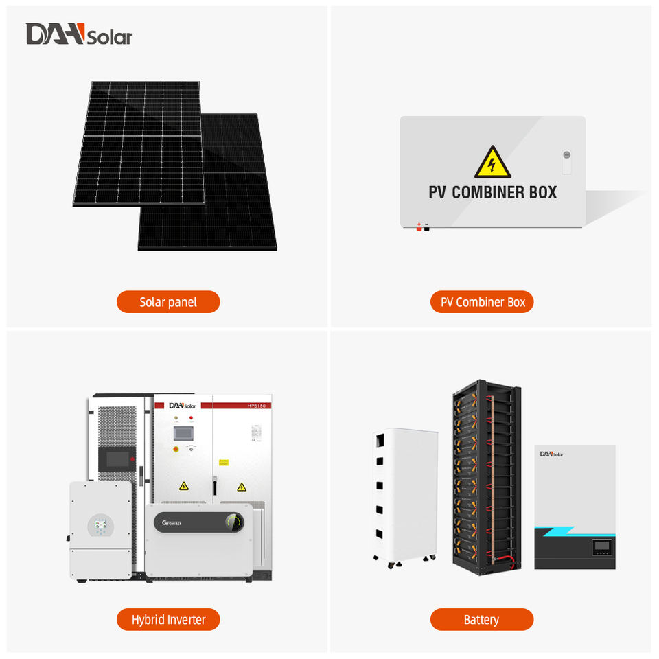 Stackable 200kw 300kw 500kw LiFePO4 Solar System Complete Hybrid PV ESS ...