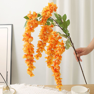 Fleurs artificielles de glycine suspendues à 5 branches, art floral, nouveau design, fleurs décoratives pour Noël, Nouvel An, mariage, maison, hôtel - Product Image 3