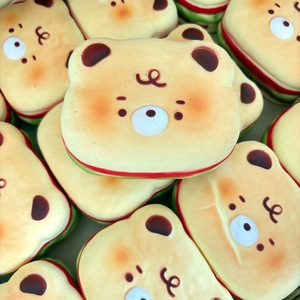 Kawaii Bear Bread Decompression <b>Toy</b> Soft Squeeze <b>Toy</b> Stress Relief Squishy for Kids Adults Office <b>Desk</b> Decor Party Favor - Product Image 2