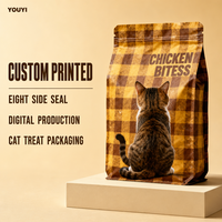 YOUYI Petit sac à friandises pour chien, pochette refermable à fermeture éclair, personnalisable, fabrication OEM, sac à croquettes avec fenêtre transparente