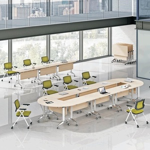 Biểu tượng mô-đun làm việc nội thất văn phòng đặt văn phòng Máy Trạm sang trọng 2-6 người máy tính bàn làm việc bàn hiện đại bàn văn phòng - Product Image 4