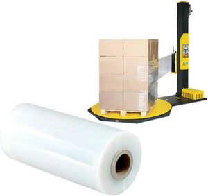 高品质拉伸膜卷材 LLDPE 拉伸托盘包装膜，适用于重型工业包装机拉伸膜 - Product Image 1