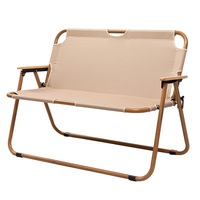 Chaise pliante double portable de haute qualité en acier inoxydable au design moderne pour jardin, plage, camping, parc