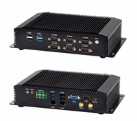 PC Mini industri dengan Core i5 4200U i7 4500U VGA HD 6COM RS232 RS422 RS485 port khusus industri medis
