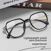 Danyang Lunettes de vue optiques ultra-légères TR90 de haute qualité 8128D Lunettes diamantées polygonales Gris à la mode pour hommes