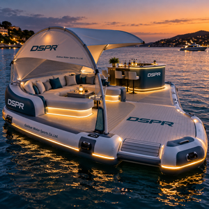 Équipement de jeux aquatiques DSPR, <span class=keywords><strong>parc</strong></span> <span class=keywords><strong>aquatique</strong></span> gonflable <span class=keywords><strong>avec</strong></span> sièges en PVC et toit pare-soleil pour les villages balnéaires - Product Image 4