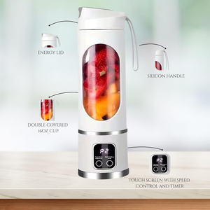 Presse-agrumes et mixeur à smoothies portable mini USB alimenté par batterie avec lame en fer pour voiture, utilisation en extérieur, hôtels, camping-cars - Cadeau pour la maison - Product Image 3