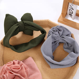 2 ، لون الحلوى الحلو نمط محكم سحب أقواس بتلات الزهور عقال الفتيات عالية تمتد بالجملة - Product Image 6