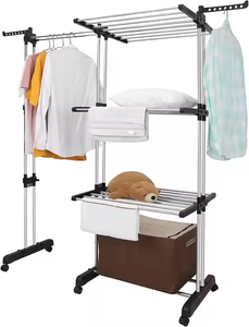 <span class=keywords><strong>Séchoir</strong></span> <span class=keywords><strong>à</strong></span> <span class=keywords><strong>linge</strong></span> <span class=keywords><strong>tour</strong></span>, sécheuse gain de place avec ailes pliables, <span class=keywords><strong>séchoir</strong></span> <span class=keywords><strong>à</strong></span> <span class=keywords><strong>linge</strong></span> extensible pour intérieur et extérieur, porte-serviettes - Product Image 2