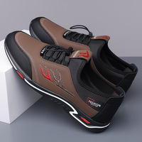 Chaussures de marche respirantes pour hommes, chaussures de conduite en cuir souple pour l'été