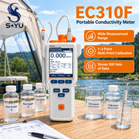 SYU EC310F LCD 500 Mégaohmètre de résistivité avec mémoire, calibrations 1-3 points, conductimètre, testeur EC à calibrations multipoints