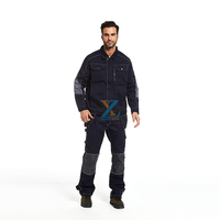 Ensemble de veste et de pantalon cargo en toile résistante à l'usure, multi-poches, pour électricien, charpentier, réparateur