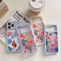 Coque de téléphone rigide transparente en PC avec imprimé animaux marins (corail) pour iPhone 17 Pro Max