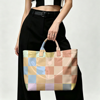 Sac fourre-tout en PVC Macaron Chess, imperméable, transparent, effet gelée, sac de plage, pochette fourre-tout, sacs à main à nœud, sac de rangement