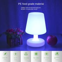 Lampe de table LED solaire Unibody IP65 à recharge par batterie, étanche, pour jardin et maison, couleur RGB - Grande Vente