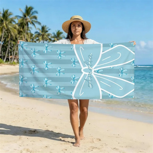 Toalla <span class=keywords><strong>de</strong></span> Playa Grande <span class=keywords><strong>de</strong></span> Microfibra Suave <span class=keywords><strong>de</strong></span> Secado Rápido con Estampado <span class=keywords><strong>de</strong></span> Rayas Estilo Coquette, Libre <span class=keywords><strong>de</strong></span> Arena, para Verano - Product Image 4