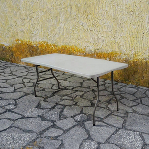Mesa de Comedor Rectangular Plegable Moderna, Portátil, para Exteriores, Estilo Rústico, Muebles para el Hogar - Product Image 2