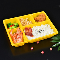 Compartiments en plastique jetables à remplissage rapide Plateau d'emballage sous blister de restauration rapide pour sushi nouilles hamburgers croustilles