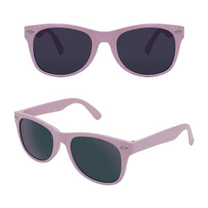 Gafas de Sol de Fibra de Paja de Trigo, Venta Caliente, Logotipo Personalizado, Fabricantes, Montura Rosa y Morada Reciclada, Gafas de Sol Biodegradables - Product Image 3