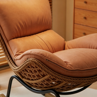 Fauteuil inclinable moderne et chaise longue de balcon, fauteuil de salon, chaise à bascule capitonnée pour chambre, hôtel, appartement