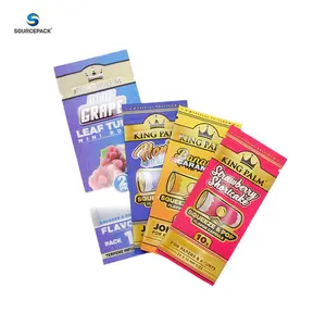 Aluminized Foil Resealable Ziplock Food Candy Gummies Pack Smell Proof Cigar Pre Roll Packaging Mylar Bag With Window