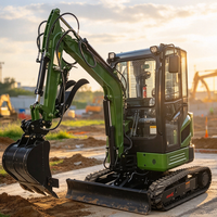 Mini-excavatrice, petite pelle, broyeur, débroussailleuse, machine de terrassement pour vergers et fermes de 3,5 tonnes