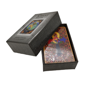 Cartes de tarot Bayaya personnalisées avec bords dorés verts, impression couleur intégrale, jeu d'oracle spatial cosmique de luxe, haute qualité, rigides et portables - Product Image 1