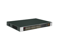 Switch PoE industriel géré L2 Plus 28 ports, 24 PoE, 4 emplacements SFP+, boîtier en acier IP30, capacité 598 Gbps