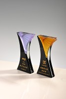 Trophée en verre pentagramme personnalisé de haute qualité Excellent personnel Crystal Award Souvenir Plaques de médaille créatives pour les cadeaux de salons