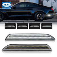 Feux de position latéraux à LED blanches à balayage séquentiel pour pare-chocs arrière Ford Mustang 2015 et modèles ultérieurs