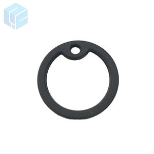 실리콘 개 태그 소음기 동물 관련 소음을 줄이는 인쇄 기법의 검은 고무 ID 태그 금속 공예 제품 - Product Image 1