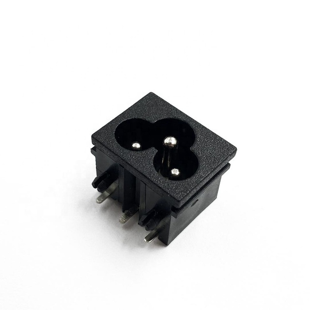 Hot Product IEC JR-307E(PCB) C6 2.5A 250V Dielectric Withstand Voltage 3PINS Electric Socket Ac Power Plugs