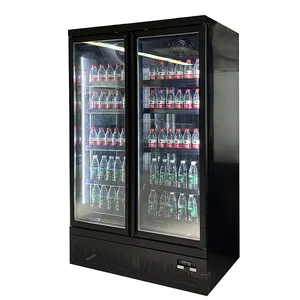 Double Door Vertical Glass Display refridgerators and freezers