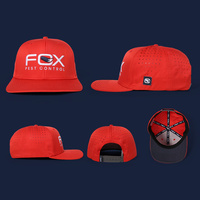 Casquette Snapback à 6 panneaux à profil bas en polyester perforé imperméable avec logo brodé personnalisé, idéale pour le golf