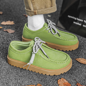 Zapatos de Trabajo para Hombre, Primavera 2026, Cuero Esmerilado, Resistentes al Desgaste, Casuales, Modernos, Combinan con Todo, Zapatillas Deportivas - Product Image 2
