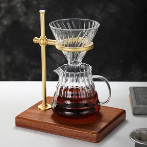 Glass Coffee Pot Filter Hand Brew Coffee Cup Holder Filter Cup Cloud flower Pot Set