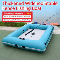 Plateforme de pêche gonflable pour sports nautiques en plein air, style clôture, en PVC de 0,9 mm d'épaisseur, radeau gonflable pour la pêche à la ligne