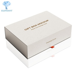 Customized Logo Plain Good Quality <b>White</b> Magnetic Clamshell <b>Gift</b> <b>Box</b> - Product Image 3