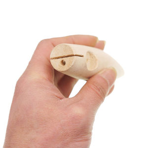 Leurre de pêche Musky en bois non peint de 5 pouces avec lèvres métalliques, corps à trou traversant - Product Image 3